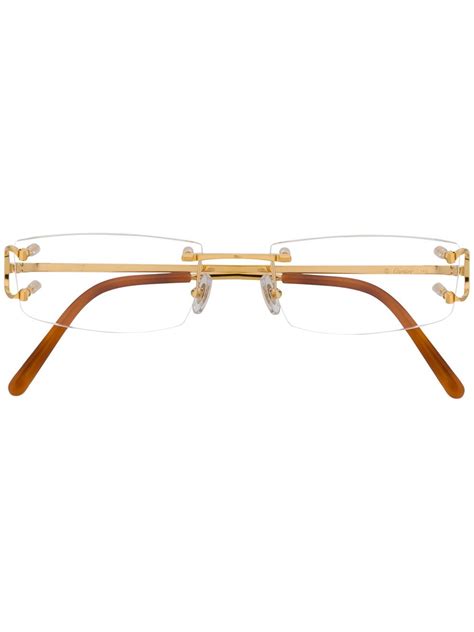 cartier eyeglasses wood frame|cartier eyewear rectangular frame glasses.